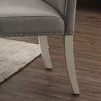 Set of 2 Ramond Transitional Side Chairs: Nailhead Trim, Cushioned, Wood Legs - HOMES: Inside + Out