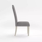 Set of 2 Ramond Transitional Side Chairs: Nailhead Trim, Cushioned, Wood Legs - HOMES: Inside + Out