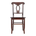 Set di 2 sedie con schienale a buco di serratura rinascimentale, noce - Winsome: Legno massello, schienale alto, non imbottito