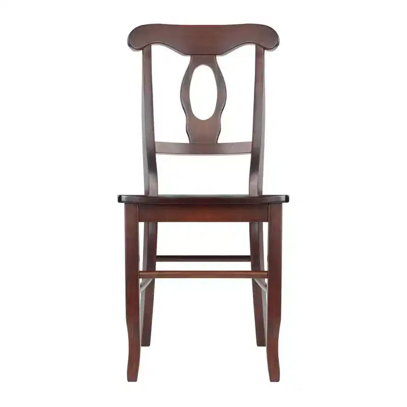 Set di 2 sedie con schienale a buco di serratura rinascimentale, noce - Winsome: Legno massello, schienale alto, non imbottito