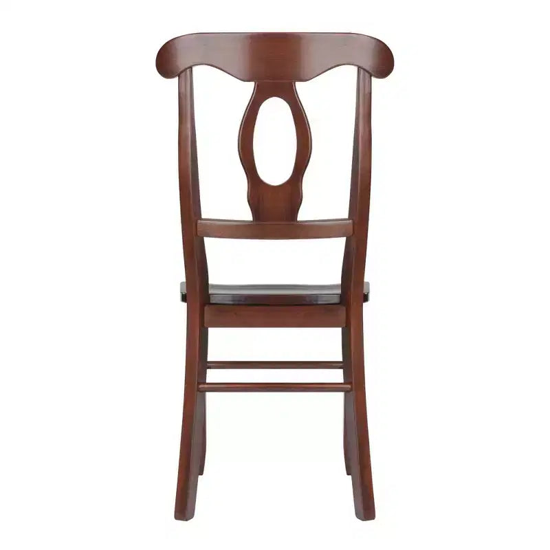 Set di 2 sedie con schienale a buco di serratura rinascimentale, noce - Winsome: Legno massello, schienale alto, non imbottito