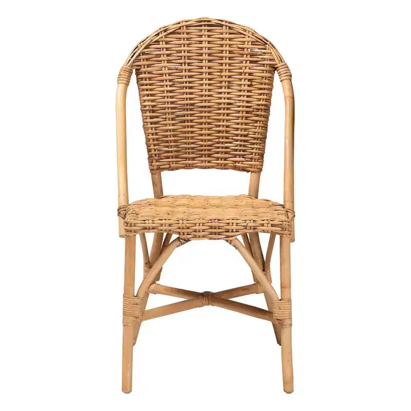 Neola Natural Rattan Dining Chair Set Brown - bali & pari: Handcrafted, No Assembly Required