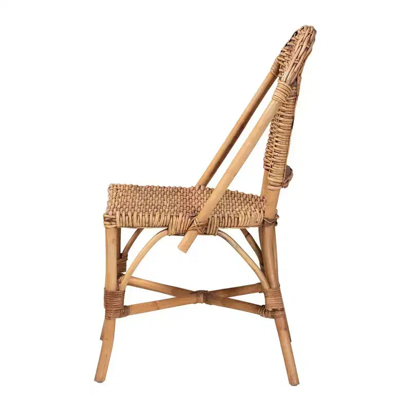 Neola Natural Rattan Dining Chair Set Brown - bali & pari: Handcrafted, No Assembly Required