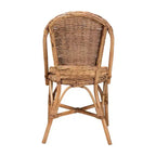 Neola Natural Rattan Dining Chair Set Brown - bali & pari: Handcrafted, No Assembly Required