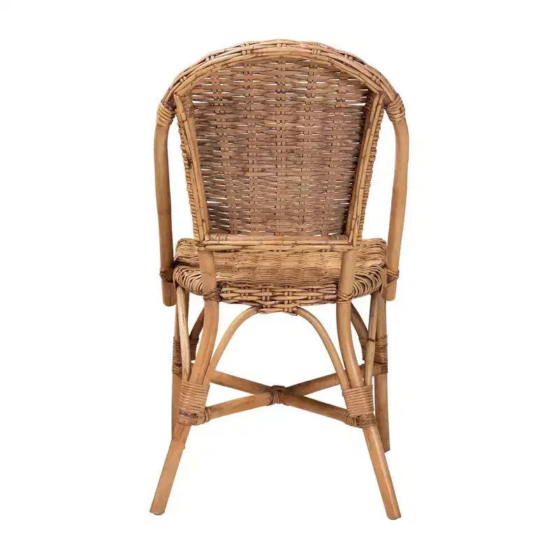 Neola Natural Rattan Dining Chair Set Brown - bali & pari: Handcrafted, No Assembly Required
