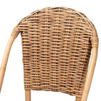 Neola Natural Rattan Dining Chair Set Brown - bali & pari: Handcrafted, No Assembly Required