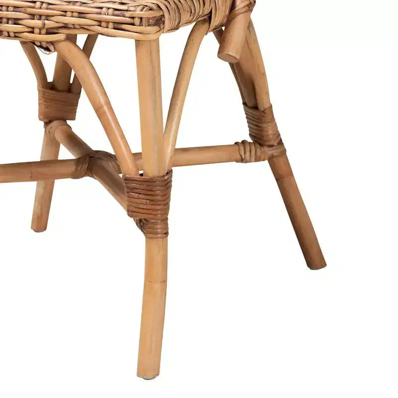 Neola Natural Rattan Dining Chair Set Brown - bali & pari: Handcrafted, No Assembly Required