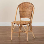 Neola Natural Rattan Dining Chair Set Brown - bali & pari: Handcrafted, No Assembly Required