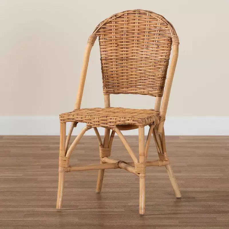 Neola Natural Rattan Dining Chair Set Brown - bali & pari: Handcrafted, No Assembly Required