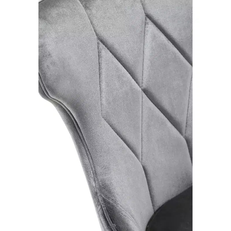 Set of 2 Reine Velvet Dining Chairs Gray - Manhattan Comfort: Beechwood Legs, Upholstered, No Assembly Required