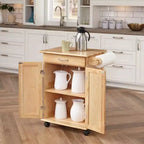 Carrello da cucina Homestyles Small General Line con piano naturale, marrone