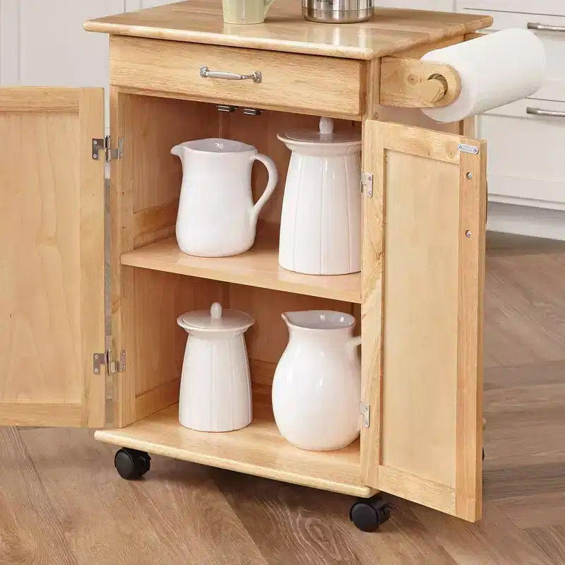 Carrello da cucina Homestyles Small General Line con piano naturale, marrone