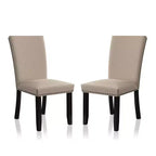 Set di 2 sedie Southwind imbottite in nero/beige - HOMES: Inside + Out: Rivetti decorativi, imbottite, gambe in legno