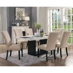 Set di 2 sedie Southwind imbottite in nero/beige - HOMES: Inside + Out: Rivetti decorativi, imbottite, gambe in legno