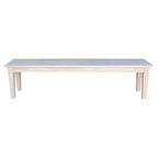 International Concepts 72" Shaker Style Bench Unfinished: Hardwood Frame, Seats 3, Farmhouse Decor