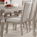 Set of 2 19" Rocky Fabric Dining Chairs Gray Oak - Acme Furniture