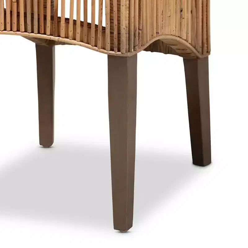 Set 2 Sedie da Pranzo Sullivan in Rattan Marrone - bali & pari: Mogano, Bohemien, Nessun Montaggio Richiesto