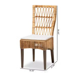 Set 2 Sedie da Pranzo Sullivan in Rattan Marrone - bali & pari: Mogano, Bohemien, Nessun Montaggio Richiesto