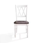 Set di 2 sedie da pranzo Shelby bianche - Crosley: Legno massello, design tradizionale con schienale a X, gambe in legno di Hevea