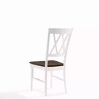 Set di 2 sedie da pranzo Shelby bianche - Crosley: Legno massello, design tradizionale con schienale a X, gambe in legno di Hevea