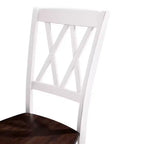 Set di 2 sedie da pranzo Shelby bianche - Crosley: Legno massello, design tradizionale con schienale a X, gambe in legno di Hevea