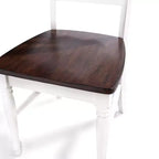 Set di 2 sedie da pranzo Shelby bianche - Crosley: Legno massello, design tradizionale con schienale a X, gambe in legno di Hevea