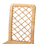 Set di 2 sedie da pranzo Moscow in Rattan e Legno Naturale/Noce - bali & pari