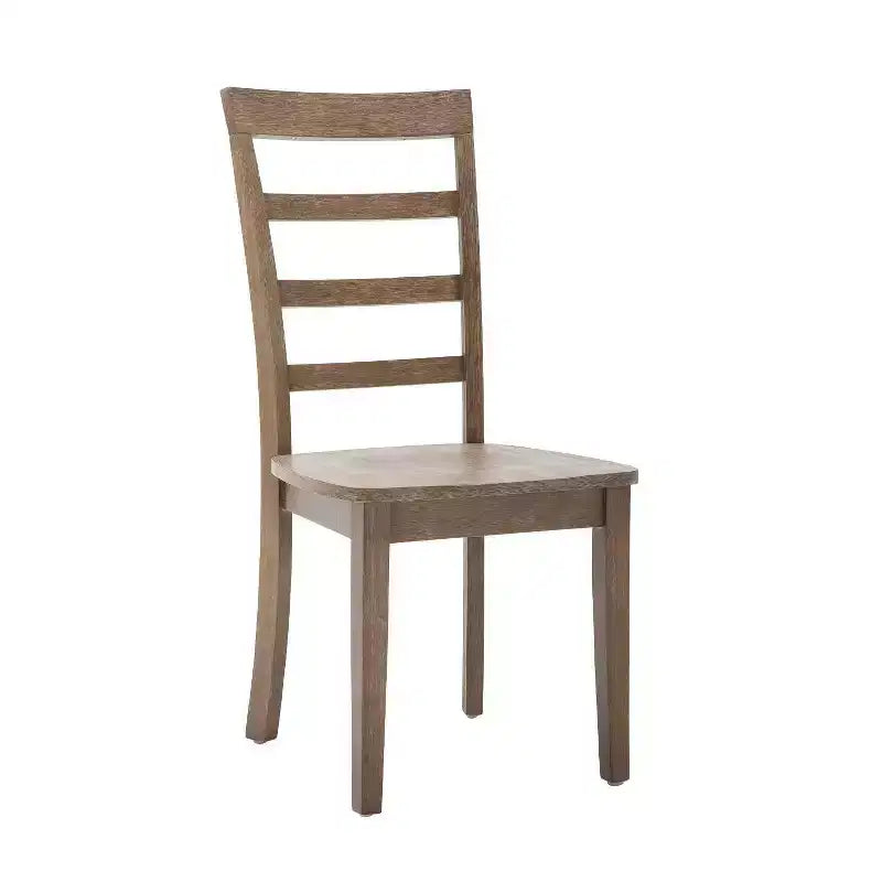 Set di 2 sedie da pranzo laterali Boulder, finitura Barnwood Wire Brush - Boraam: legno di gomma, stile rustico, capacità 136 kg