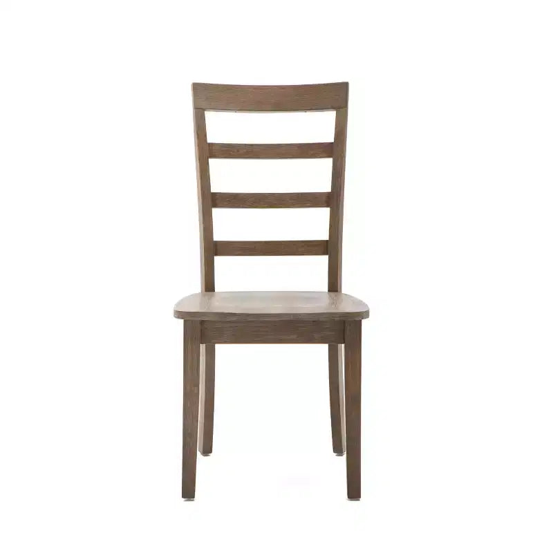Set di 2 sedie da pranzo laterali Boulder, finitura Barnwood Wire Brush - Boraam: legno di gomma, stile rustico, capacità 136 kg