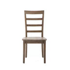 Set di 2 sedie da pranzo laterali Boulder, finitura Barnwood Wire Brush - Boraam: legno di gomma, stile rustico, capacità 136 kg