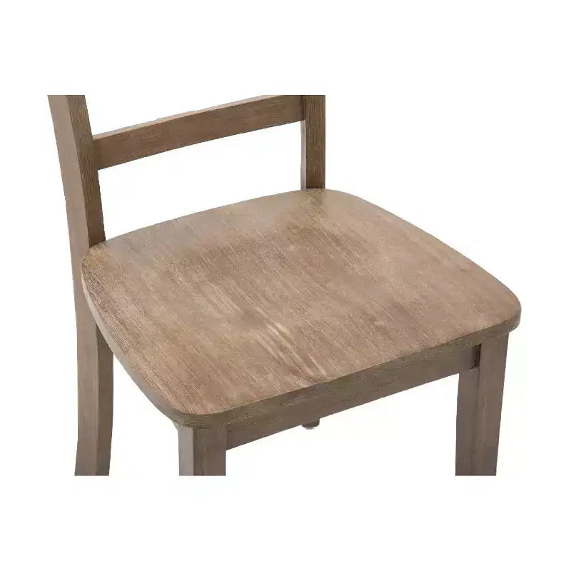 Set di 2 sedie da pranzo laterali Boulder, finitura Barnwood Wire Brush - Boraam: legno di gomma, stile rustico, capacità 136 kg
