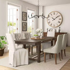 Set di 2 sedie da pranzo sfoderabili Hayes Ivory - Finch: Rivestimento in poliestere, Struttura in legno, Rivestimento rimovibile, Stile moderno