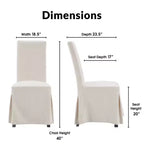 Set di 2 sedie da pranzo sfoderabili Hayes Ivory - Finch: Rivestimento in poliestere, Struttura in legno, Rivestimento rimovibile, Stile moderno