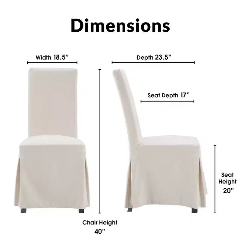 Set di 2 sedie da pranzo sfoderabili Hayes Ivory - Finch: Rivestimento in poliestere, Struttura in legno, Rivestimento rimovibile, Stile moderno