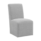 Picket House Furnishings Set of 2 Cade Upholstered Side Chairs Gray: Linen Fabric & Wood Legs