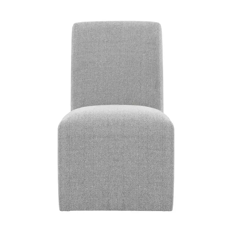 Picket House Furnishings Set of 2 Cade Upholstered Side Chairs Gray: Linen Fabric & Wood Legs