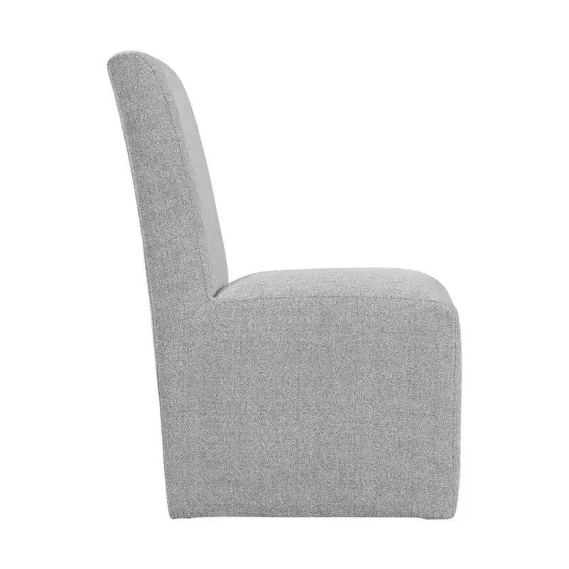 Picket House Furnishings Set of 2 Cade Upholstered Side Chairs Gray: Linen Fabric & Wood Legs