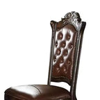 Set of 2 23" Vendome Dining Chairs Cherry - Acme Furniture: Traditional Carved, Nailhead Trim, Polyurethane Upholstery