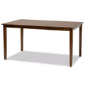 Eveline Rectangular Wood Dining Table Walnut Brown - Baxton Studio