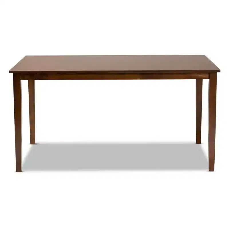 Tavolo da pranzo rettangolare Eveline in legno Marrone noce - Baxton Studio