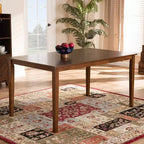 Tavolo da pranzo rettangolare Eveline in legno Marrone noce - Baxton Studio