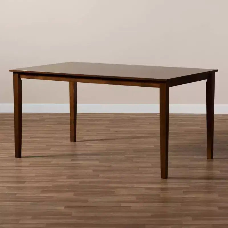Tavolo da pranzo rettangolare Eveline in legno Marrone noce - Baxton Studio