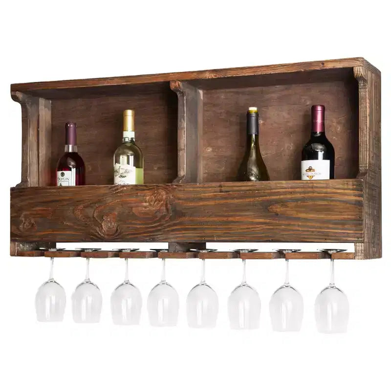 36" Wine Rack Hardwood Brown - Alaterre Furniture