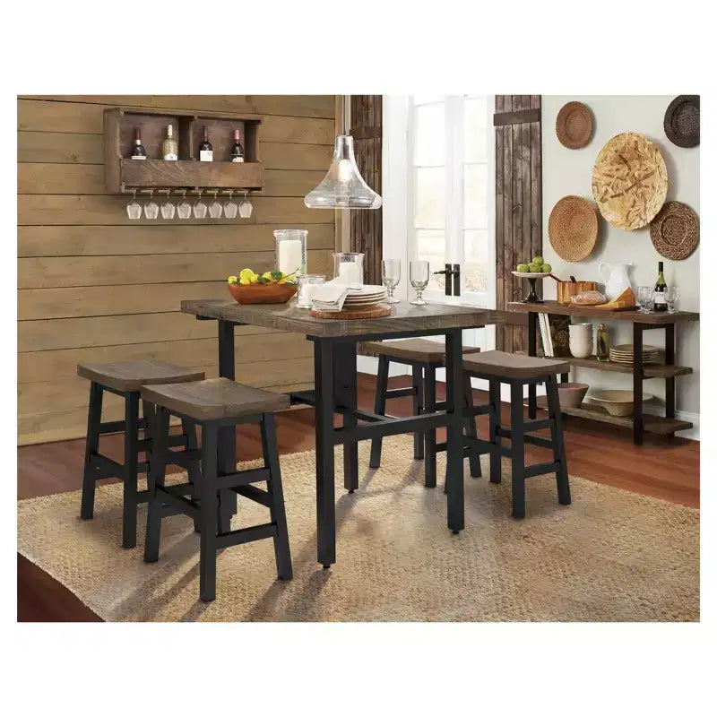 Cantinetta da vino in legno massello marrone da 36" - Alaterre Furniture