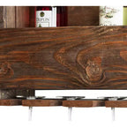 Cantinetta da vino in legno massello marrone da 36" - Alaterre Furniture