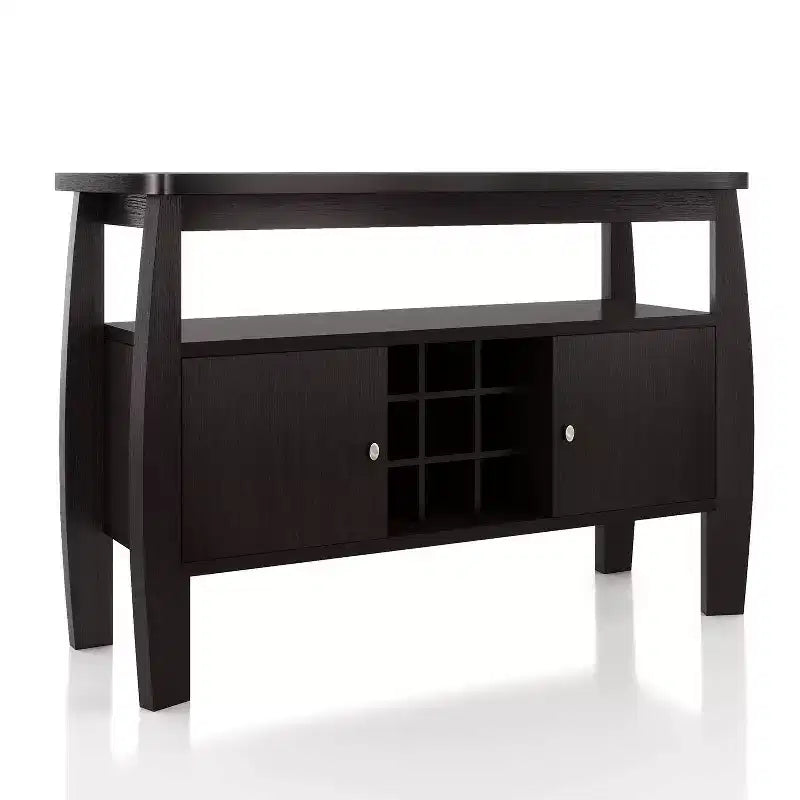 Angla Modern Bold Curved Dining Buffet Espresso - HOMES: Inside + Out