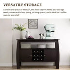 Angla Modern Bold Curved Dining Buffet Espresso - HOMES: Inside + Out