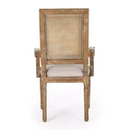 Set da pranzo espandibile Maria 7 pezzi in legno e canna stile French Country naturale/beige - Christopher Knight Home