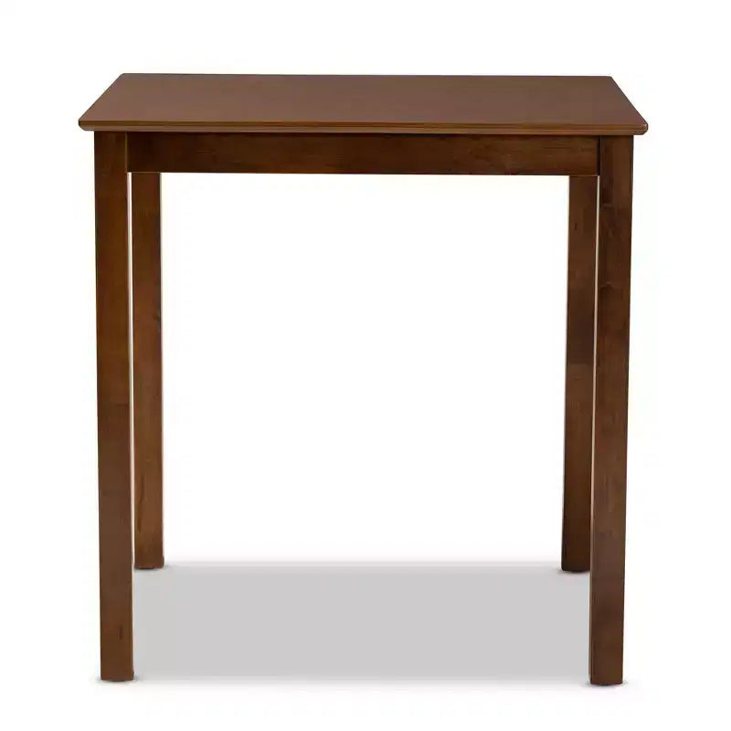 Tavolo da pub Lenoir Wood Square ad altezza bancone noce - Baxton Studio: mobili moderni per cucina e bar per 4 persone