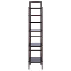 Aiden Narrow Bakers Rack Coffee - Winsome Wood: 4-Tier Storage, Lacquered Wood Finish, Fixed Shelves